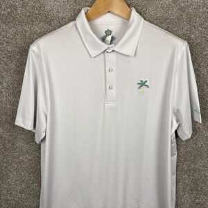 Chubbies The Weekend Polo Shirt Mens Large Palm Tree Embroidered Golf NWOT